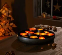 SANTA LUCIA Tablett Mit 12 Teelichthaltern